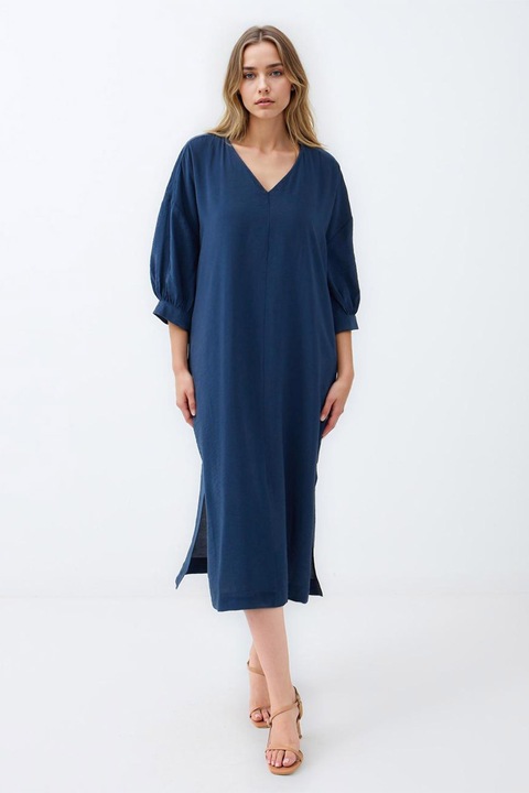 JIMMY KEY, Rochie supradimensionata cu maneci medi, Bleumarin