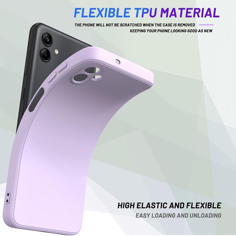 Husa pentru Samsung Galaxy A06, silicon lichid, Calitate Premium, Interior din Microfibra, Protectie Sporita, Antisoc, Violet deschis