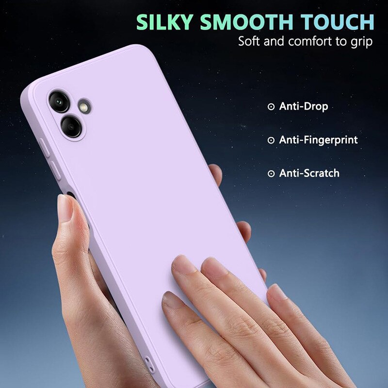 Husa pentru Samsung Galaxy A06, silicon lichid, Calitate Premium, Interior din Microfibra, Protectie Sporita, Antisoc, Violet deschis