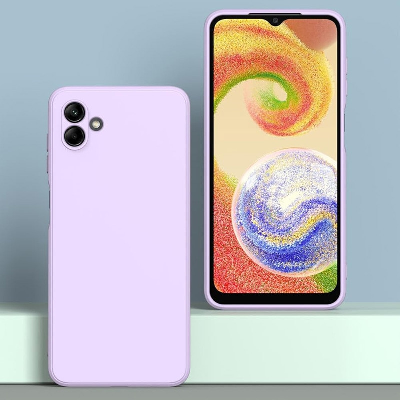 Husa pentru Samsung Galaxy A06, silicon lichid, Calitate Premium, Interior din Microfibra, Protectie Sporita, Antisoc, Violet deschis