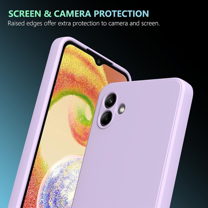 Husa pentru Samsung Galaxy A06, silicon lichid, Calitate Premium, Interior din Microfibra, Protectie Sporita, Antisoc, Violet deschis