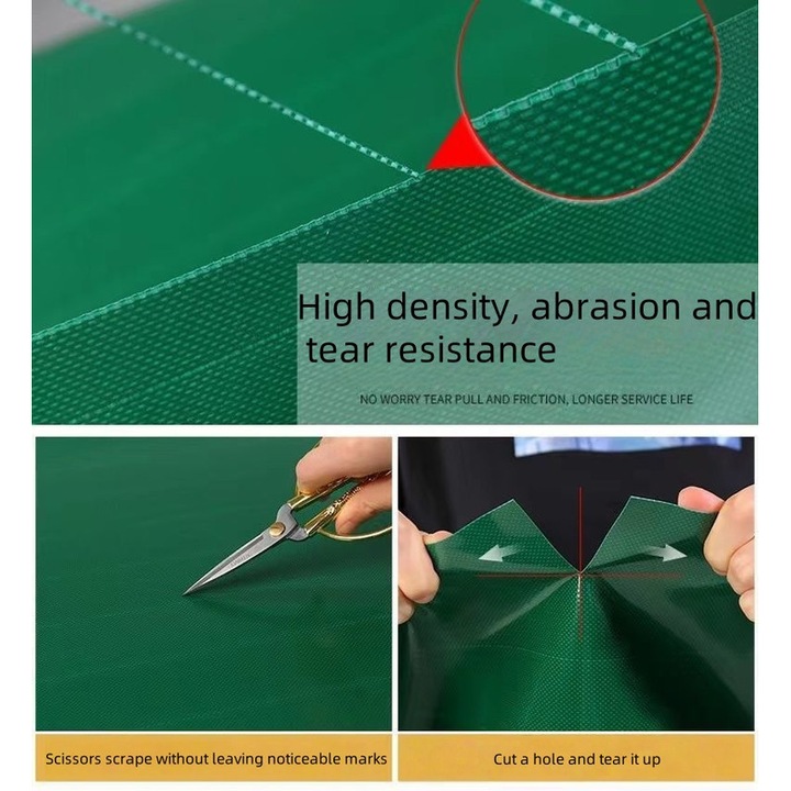 Брезент, 3x4м PVC, Зелен