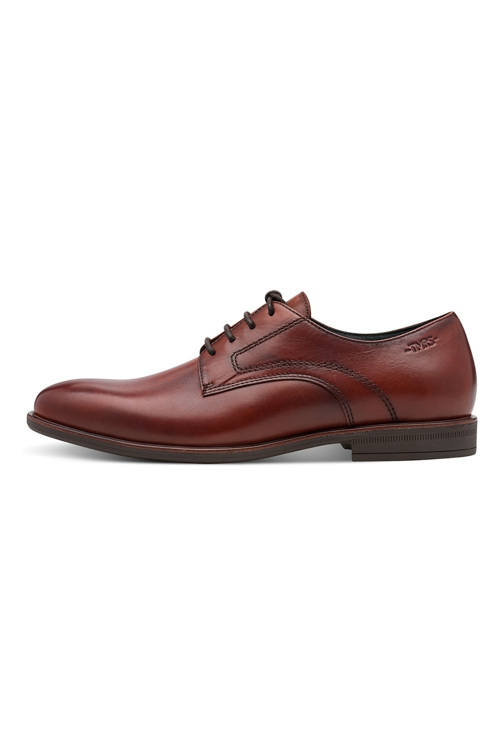 Tamaris, Pantofi derby de piele, Maro inchis, 41