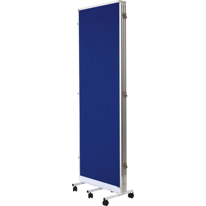 Magnetoplan prezentációs panel, összehajtható, mobil, 3x 1810x610x360 mm, kék