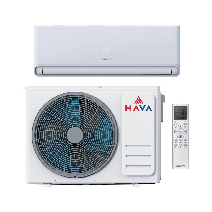 Климатик, HAVA Smart Plus, 12000 BTU с включен монтажен комплект, клас A+/A+++, Wi-Fi