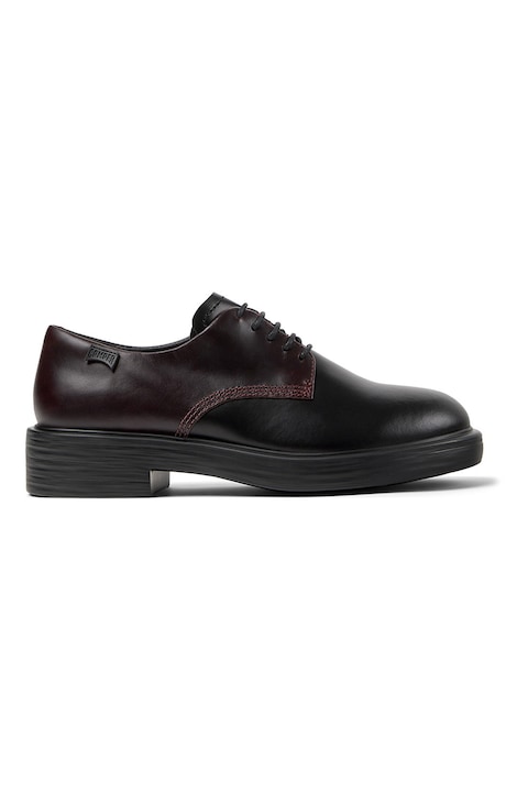Camper, Pantofi Oxford de piele Dean, Maro cognac/Negru