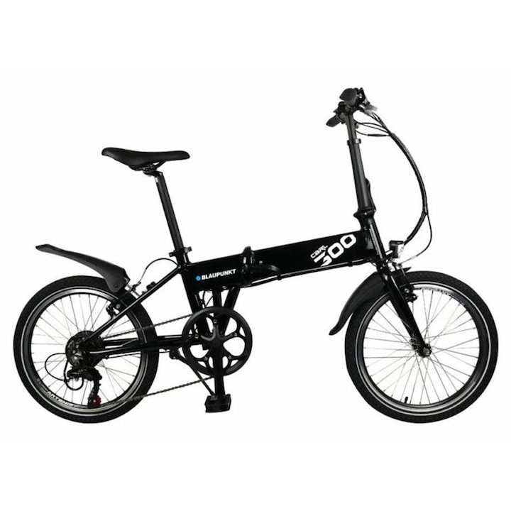 Blaupunkt Carl 300 20101 összecsukható elektromos kerékpár - 20 hüvelykes, fekete