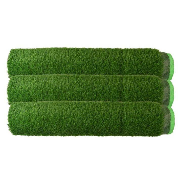 Műfű szőnyeg, 4x3 méter, polisztirol/polietilén, zöld