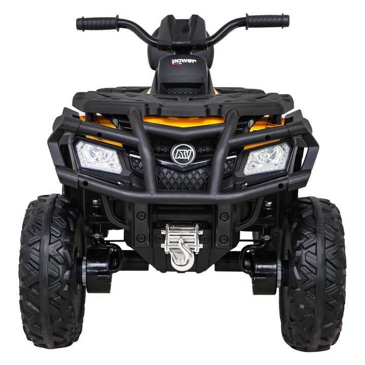 ATV 4x4 XT-SPEED Galben, motor 4x80W, 24V, dimensiuni 110x65x68cm, greutate 20.8kg, ramiz