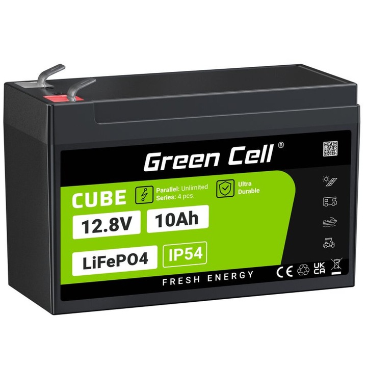 Батерия за непрекъсваемо захранване Green Cell UPS, 10 Ah, черна