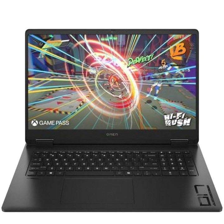 HP A30YXEA laptop, 17", 32 GB RAM, 1 TB SSD, Nvidia Geforce RTX 4060, Fekete