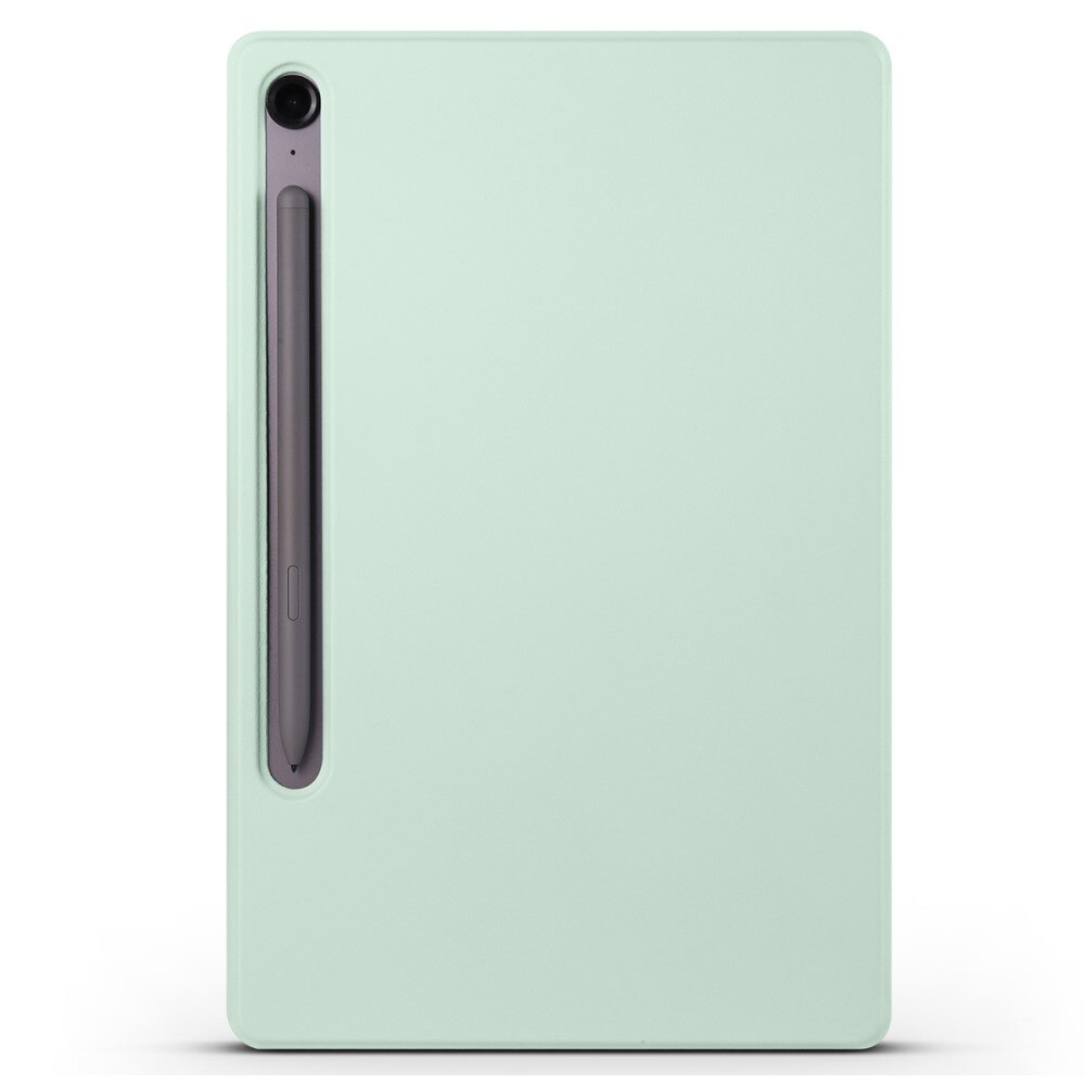 Husa tableta XGSM origami pentru Samsung Galaxy Tab S10 FE / S9 FE / S9, verde deschis, functie suport, auto wake/sleep