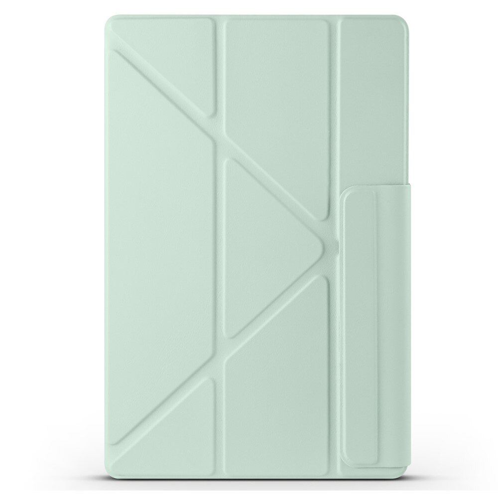 Husa tableta XGSM origami pentru Samsung Galaxy Tab S10 FE / S9 FE / S9, verde deschis, functie suport, auto wake/sleep