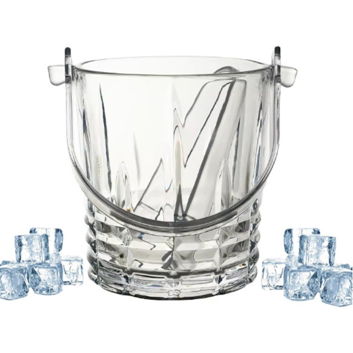 Frapiera Aurov, 800 ml, sticla/plastic, transparent, cleste inclus, design vintage