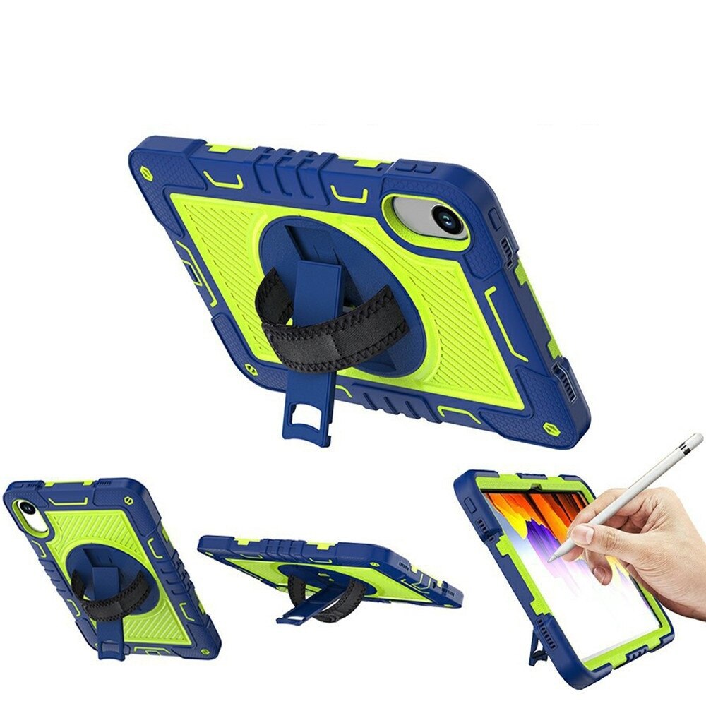 Husa tableta XGSM pentru Xiaomi Redmi Pad 2, granat si verde, cu suport 360 si curea de umar
