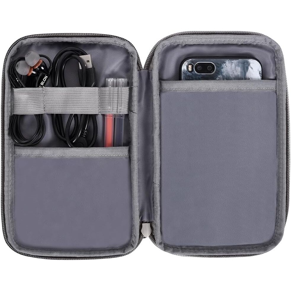 Etui laptop 13", XGSM, ultracompact, cu imprimeu frunze, albastru, include sasheta