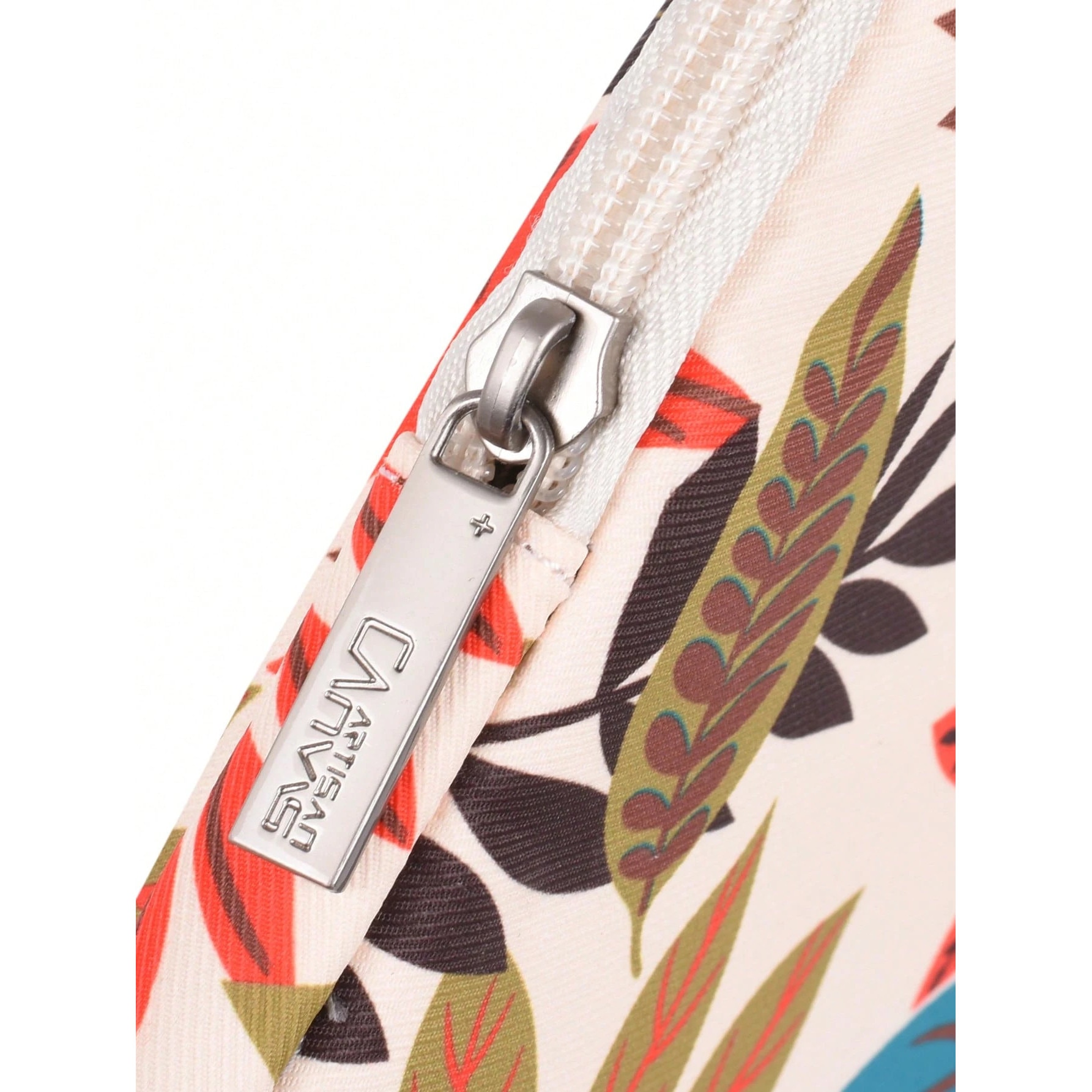 Etui laptop 13", XGSM, ultracompact, cu imprimeu frunze, bej, include saszeta