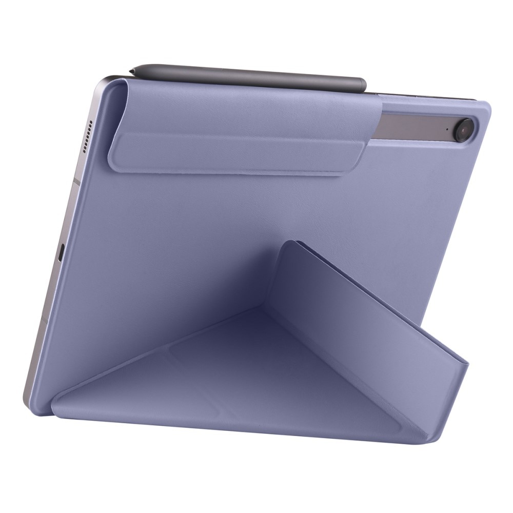 Husa tableta XGSM origami pentru Samsung Galaxy Tab S10 FE / S9 FE / S9, ciemnofioleta, functie suport, auto wake/sleep
