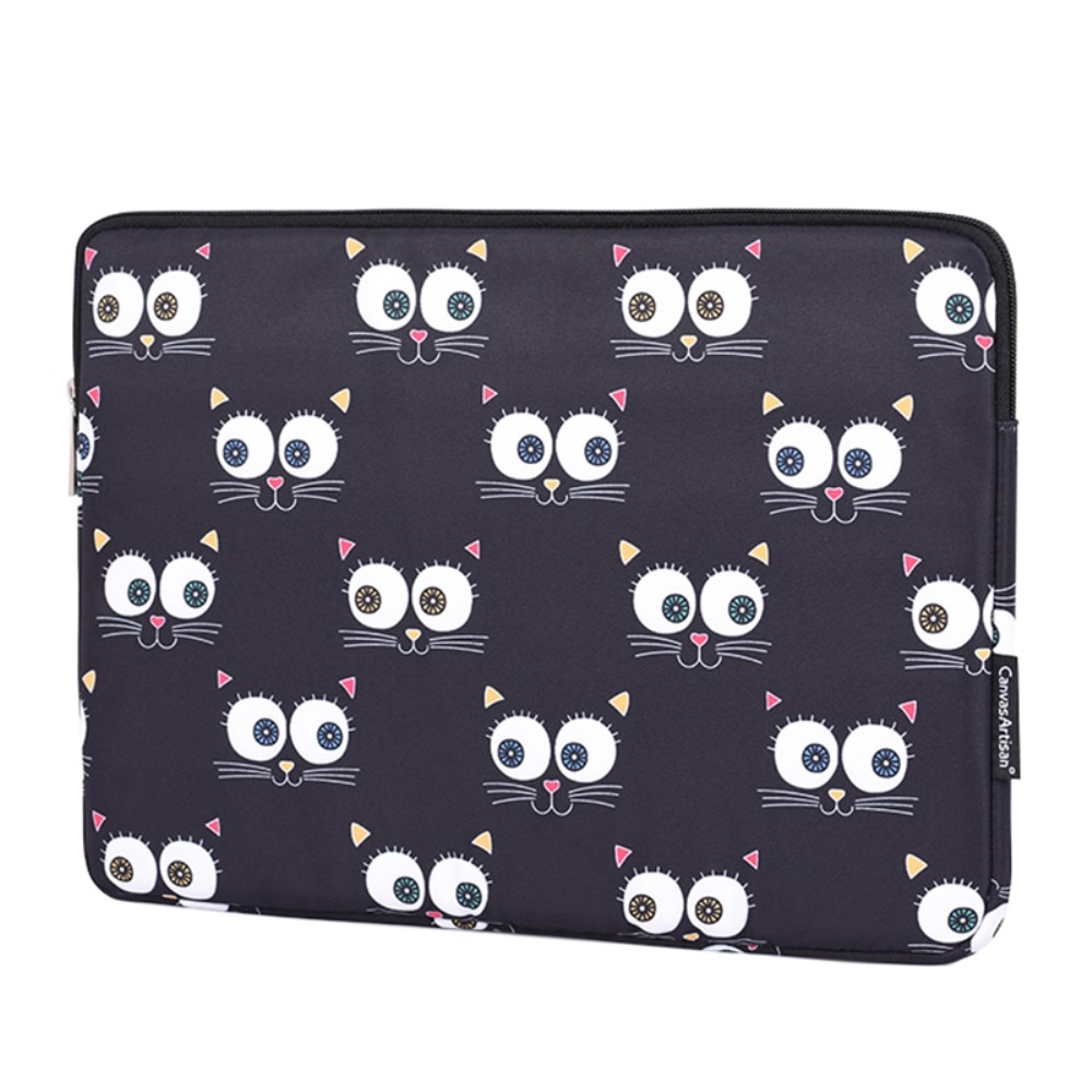 Etui laptop 13", XGSM, negru cu motiv de ochi, dimensiuni 330x231x24mm