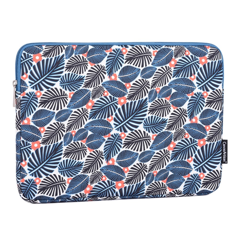 Etui pentru Laptop 13", XGSM, Niebiesc cu Motif de Lisci, Poliester, Dimensiuni 330x231x24mm