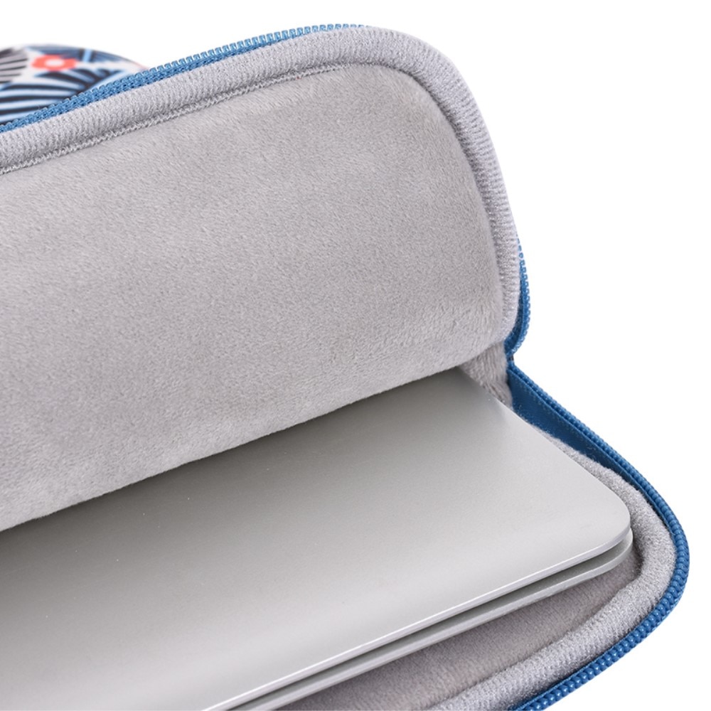 Etui pentru Laptop 13", XGSM, Niebiesc cu Motif de Lisci, Poliester, Dimensiuni 330x231x24mm