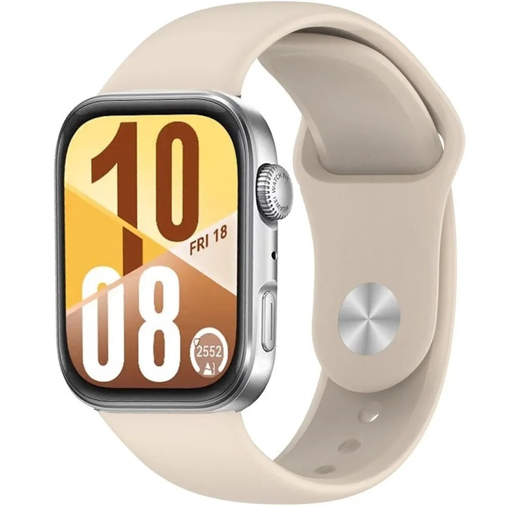 Curea XGSM pentru Huawei Watch Fit 3/4/4 Pro, Sportiv, Bej, Regabil