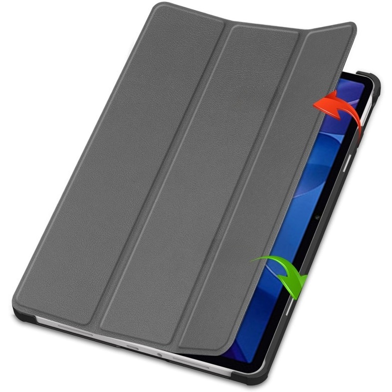 Husă tabletă XGSM gri cu suport pentru Xiaomi Redmi Pad 2, material ecologic, activare/dezactivare automată