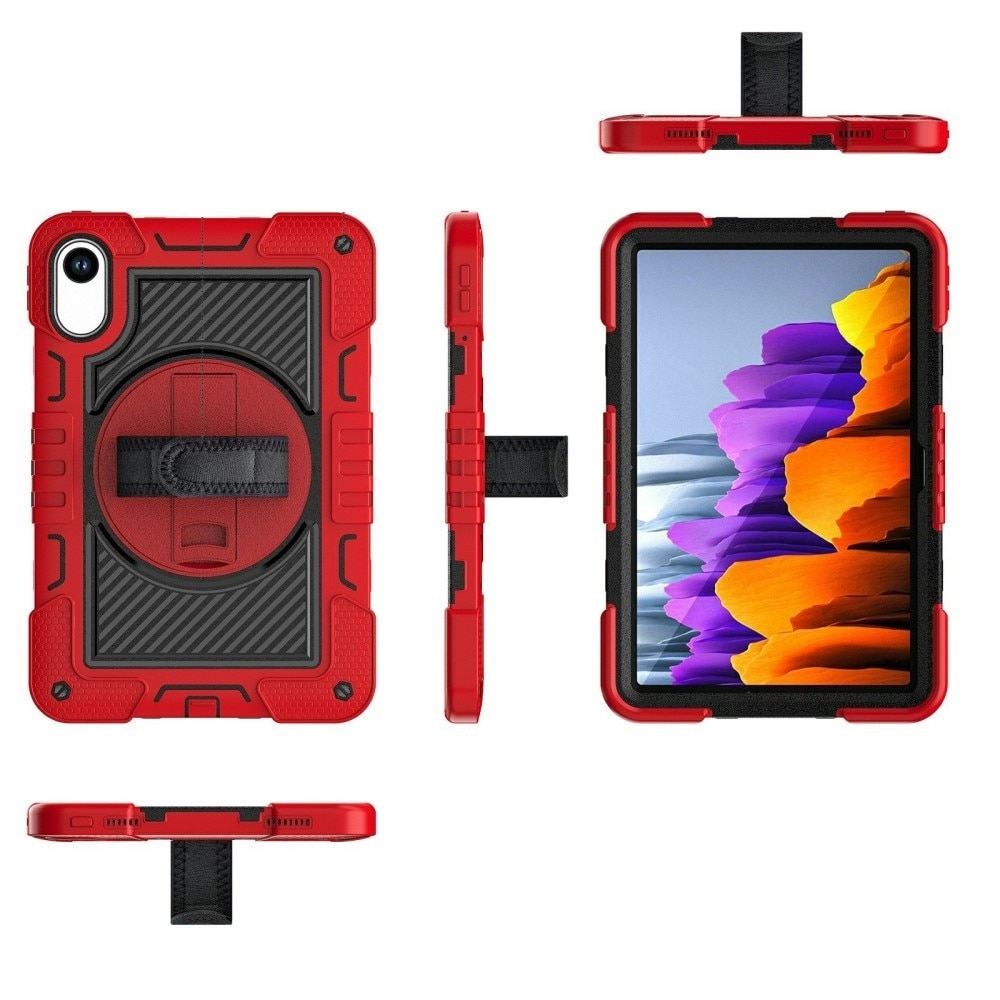 Husa tableta XGSM pentru Xiaomi Redmi Pad 2, rosu-negru, cu suport 360 si curea de umar