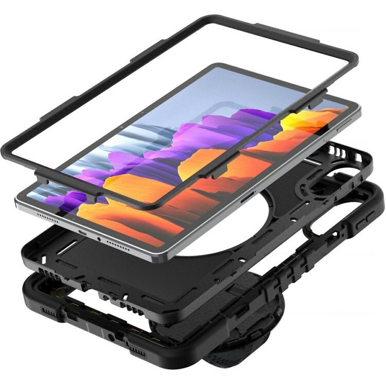 Husa tableta XGSM pancerata cu suport 360 si curea, neagra, pentru Xiaomi Redmi Pad 2