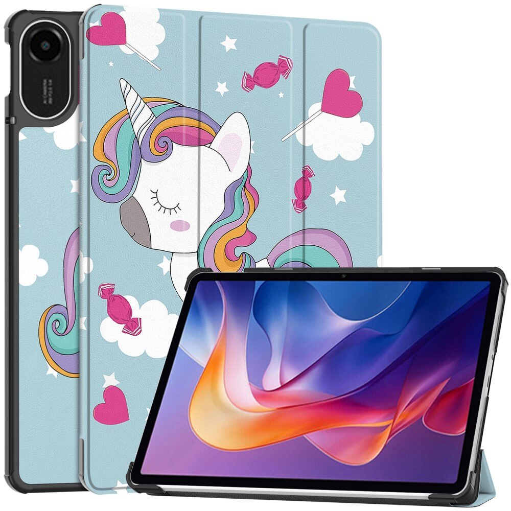 Husa tableta XGSM pentru Xiaomi Redmi Pad 2, cu motiv unicorn, functie suport, auto wake/sleep, ecologica, 30x20cm