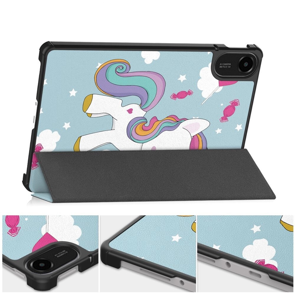 Husa tableta XGSM pentru Xiaomi Redmi Pad 2, cu motiv unicorn, functie suport, auto wake/sleep, ecologica, 30x20cm