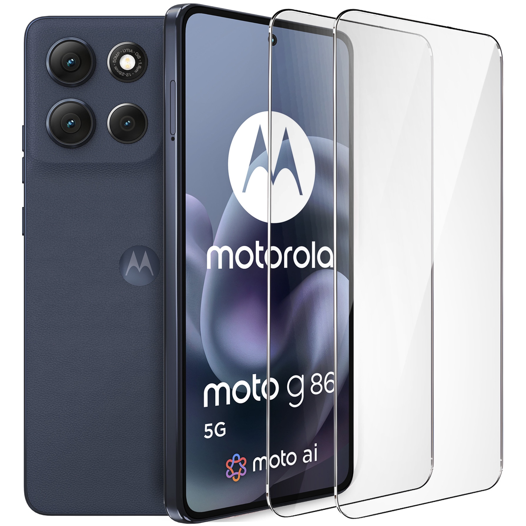 Set 2x Folii Protectie Ecran ERBORD 9H Hard Glass pentru Motorola Moto G86 5G, transparent, usor de montat