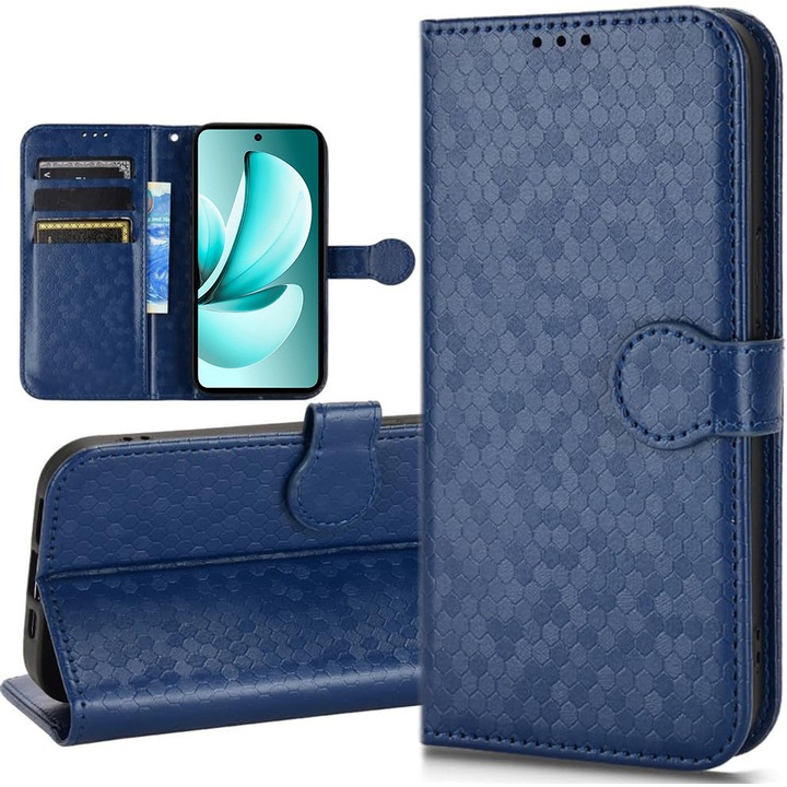 Husa telefon Realme C71, XGSM, ecologica, cu functie de suport, albastra