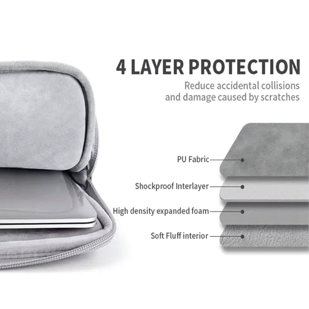 Etui laptop 13", XGSM, waterproof, set cu torba accesorii, gri, 330x231x24mm