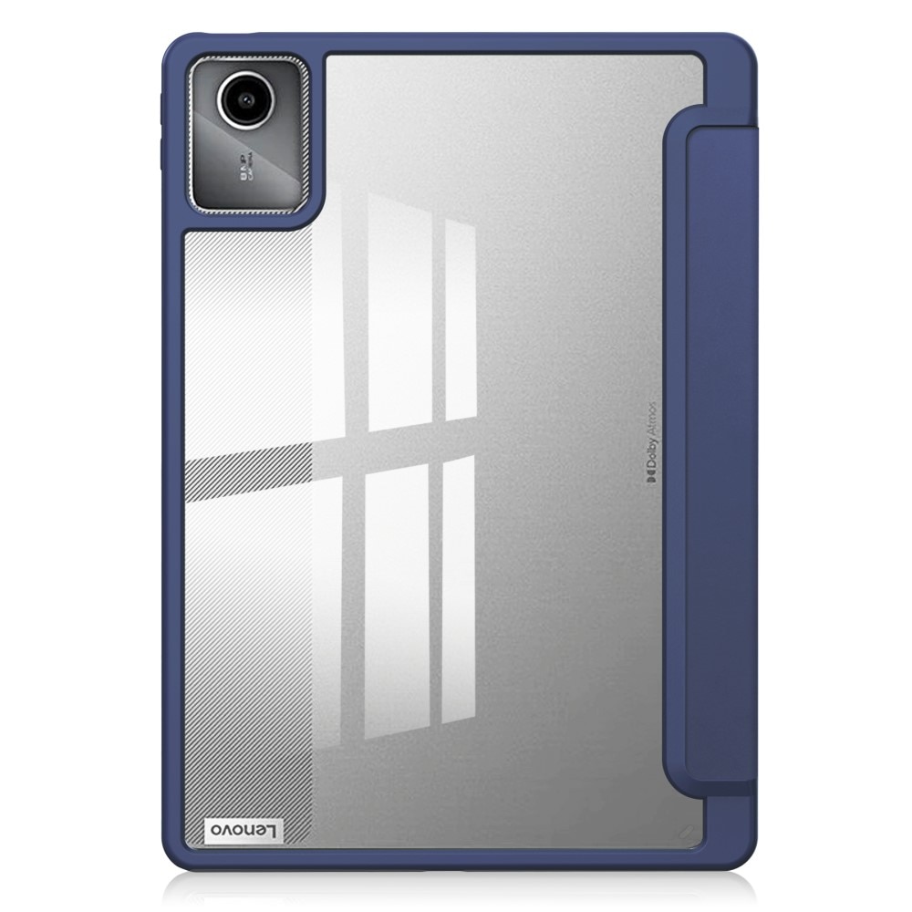 Husa tableta XGSM pentru Lenovo Tab M11, granat cu spate transparent, loc pentru stylus, functie stand duala
