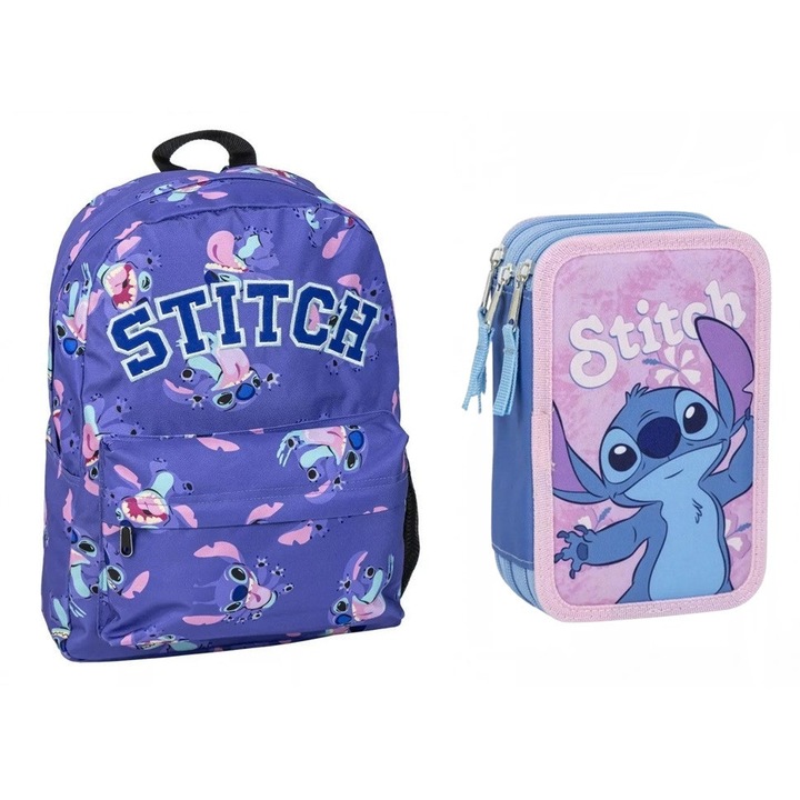 Disney Lilo és Stitch A csillagkutya iskolatáska és tolltartó szett 2 db-os (Hibiscus)