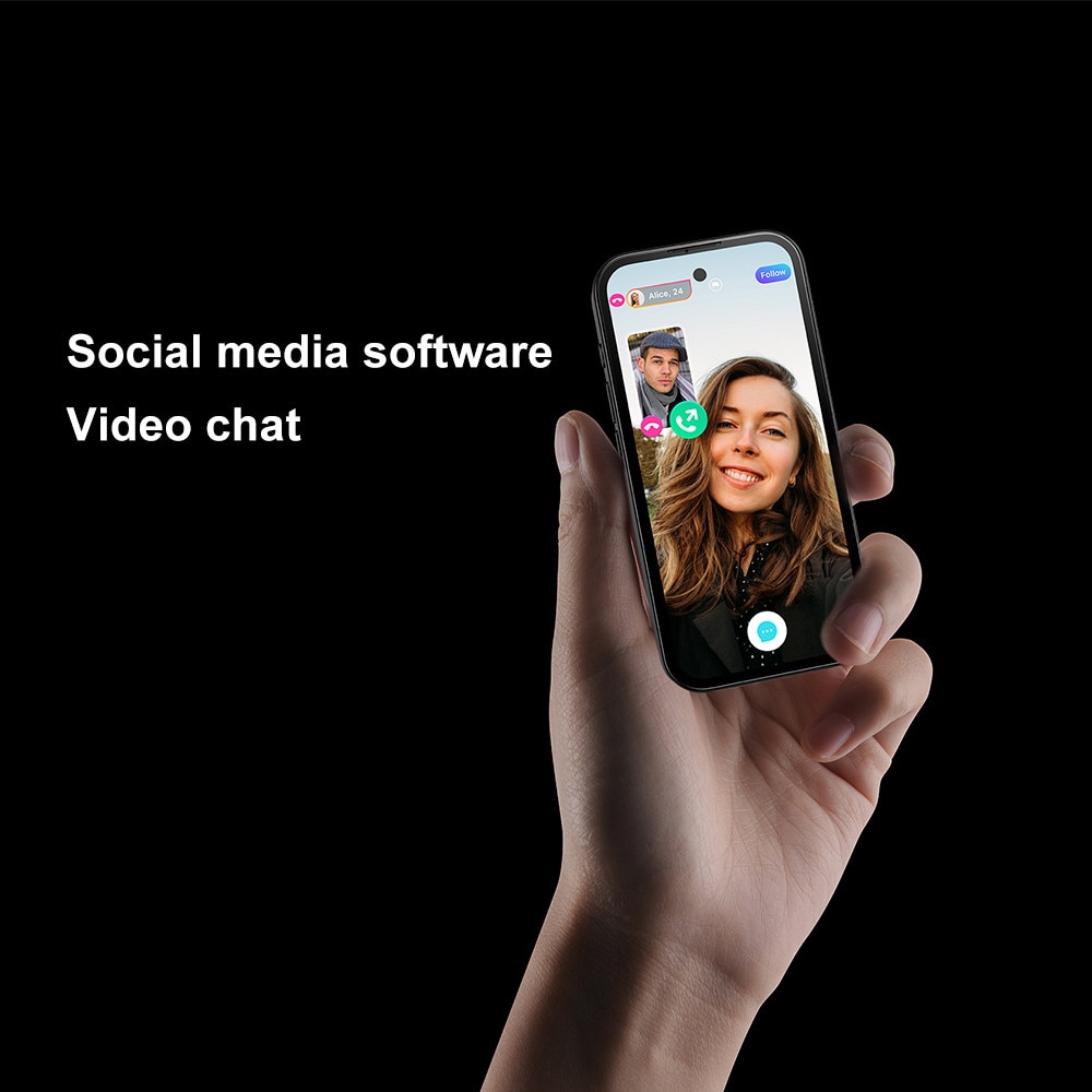 SOYES Q333 Mini telefon inteligent 4GB RAM 64GB ROM 3.58 Inch Retea 4G Roz