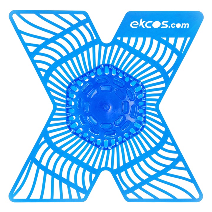 Sita pisoar Ekcos Xcreen, albastru, design anti-blocaj, 30 zile utilizare