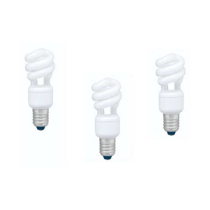 Комплект от 3 енергоспестяващи крушки Panasonic EFD8E27HD3E-3, мощност на лампата 8W, еквивалентна на 45W лампа с нажежаема жичка