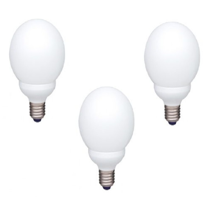 Комплект от 3 енергоспестяващи крушки Panasonic EFG18E65HD-3, мощност на лампата 18W, еквивалент на лампа с нажежаема жичка 80W