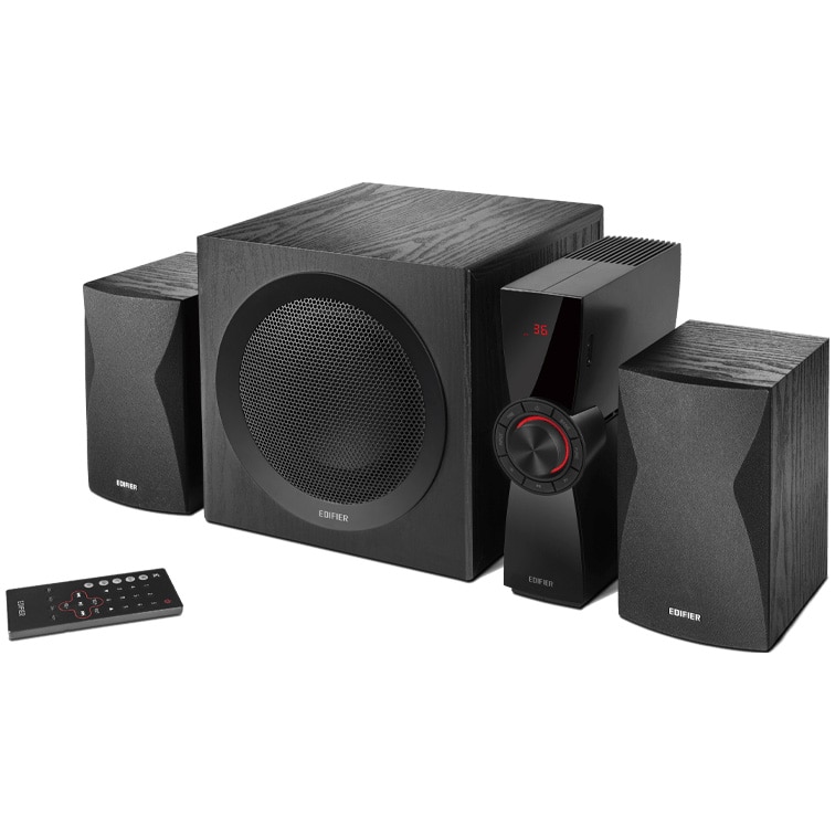 Boxe Edifier 2.1, 69W RMS, Bluetooth, Telecomanda wireless, Negru