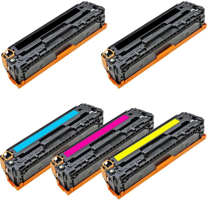 Комплект от 5 тонера W2210AX С чип Черен 3150 страници, Син, Червен, Жълт, 2450 страници Съвместими с HP Color LaserJet Pro M255dw/MFP M282 nw/M283cdw/M283fdw, HP 207X