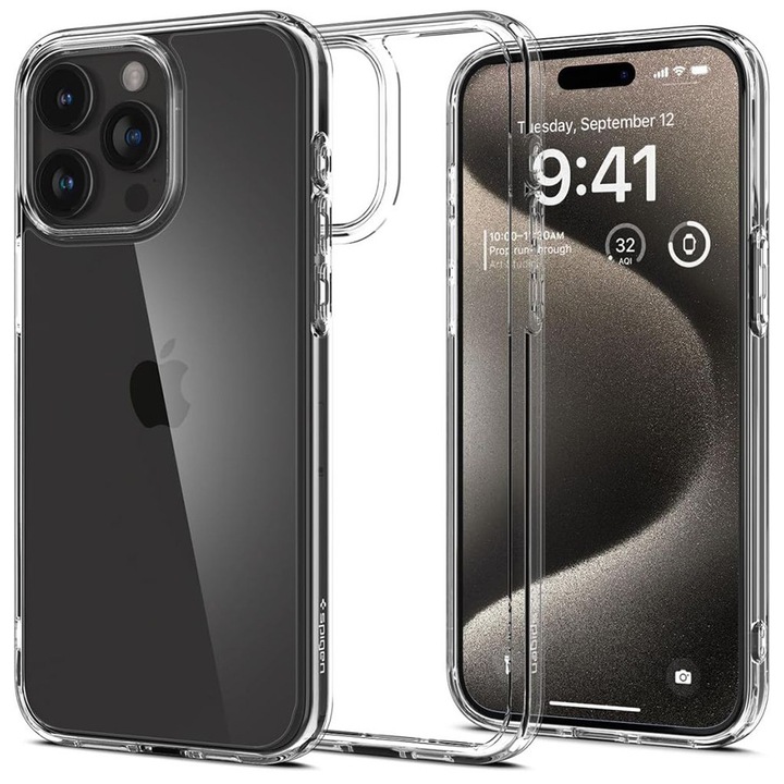 iPhone 15 Pro Max tok – Spigen Ultra Hybrid – Átlátszó