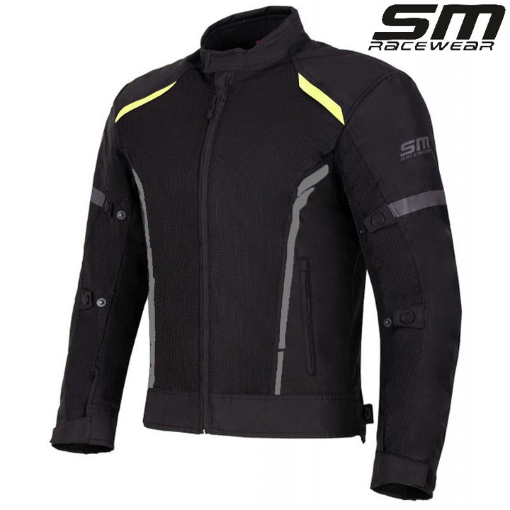 Geaca moto Meshtech, textil, Negru-Neon, XL
