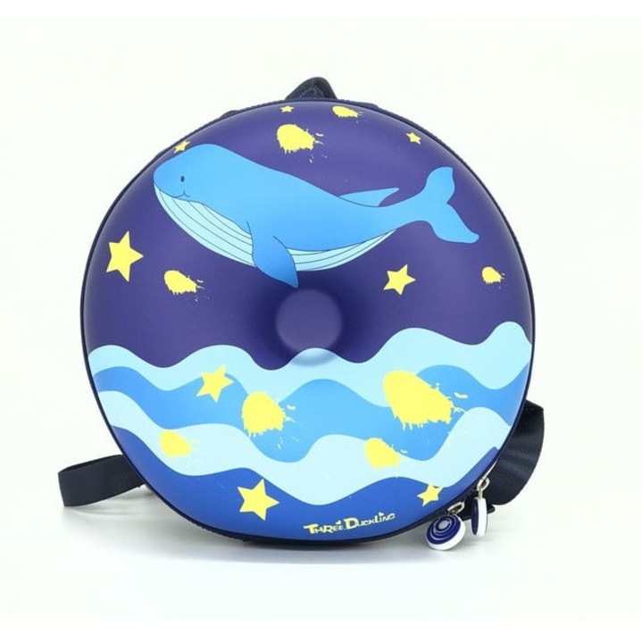 SIPEDO gyerek hátizsák, 3D tengerészmintás, vízálló, kék, 26x26x12cm