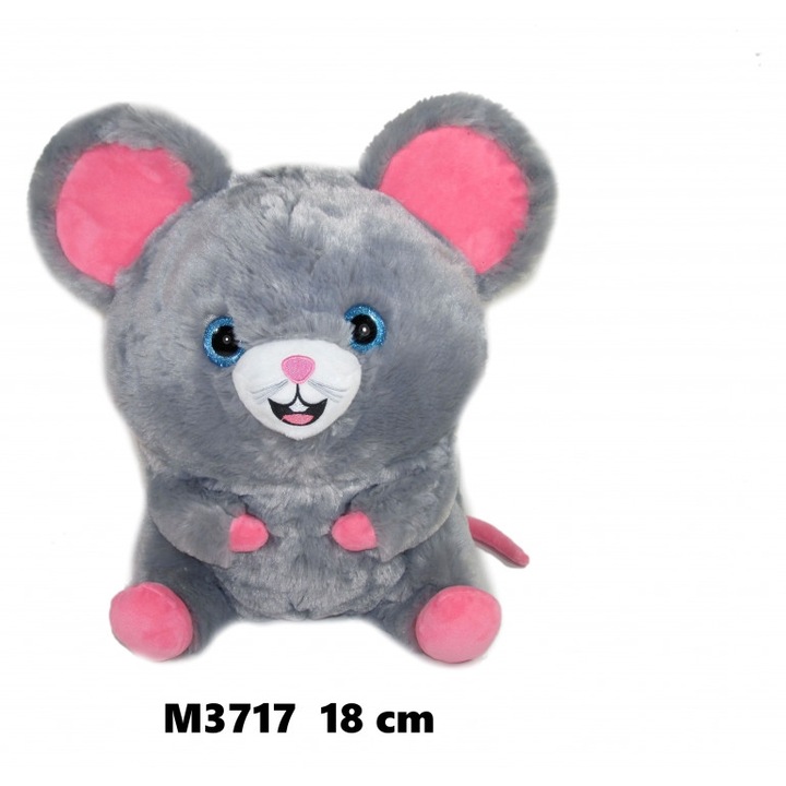Jucarie de plus, 18cm, soarece, multicolor