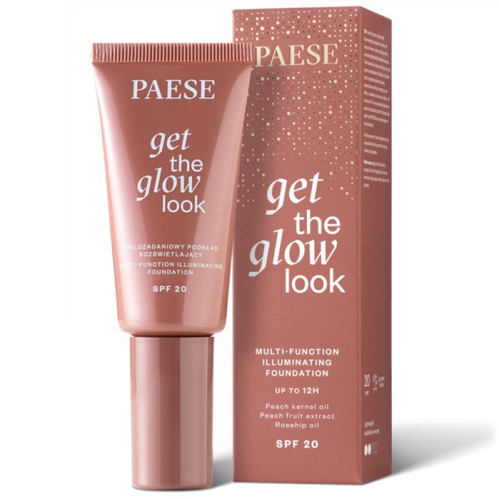 Fond de ten Paese Get The Glow Look, iluminator, SPF 20, 2N Sand Beige, 30 ml