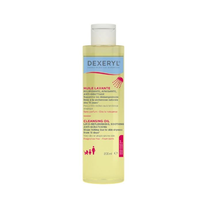Dexeryl tisztítóolaj, szappanmentes, 200ml, száraz és érzékeny bőrre