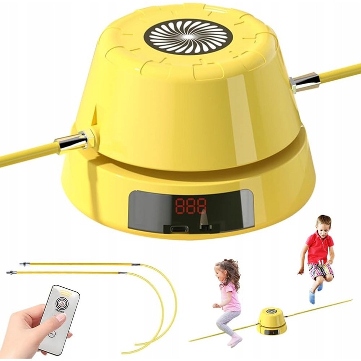 ELEKTRONIKUS GYERMEK UGRÓKÖTÉL JÁTÉK 2 SZEMÉLY RÉSZÉRE + TÁVIRÁNYÍTÓVAL ÁLLÍTHATÓ LUKA