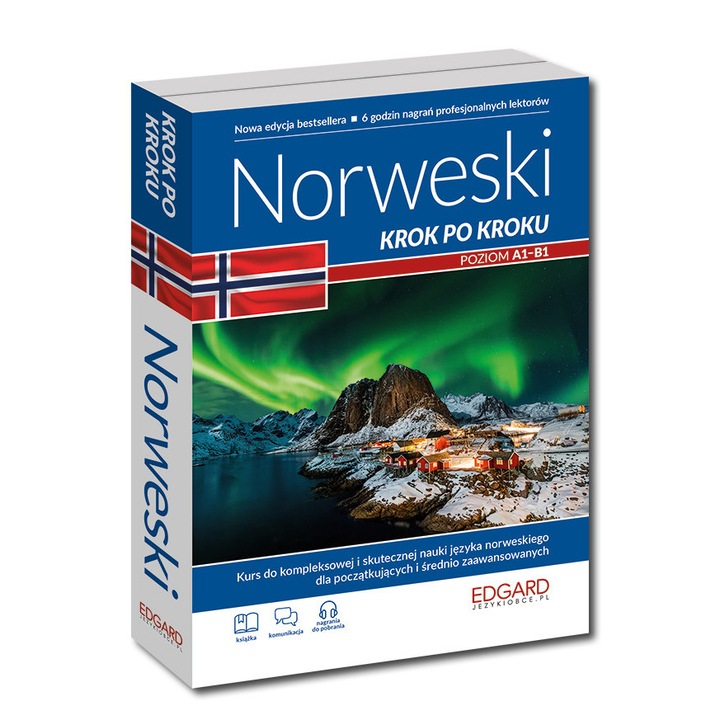 Curs de limba norvegiana, Edgard, Norweski Krok po kroku, set 2 carti, A1-B1
